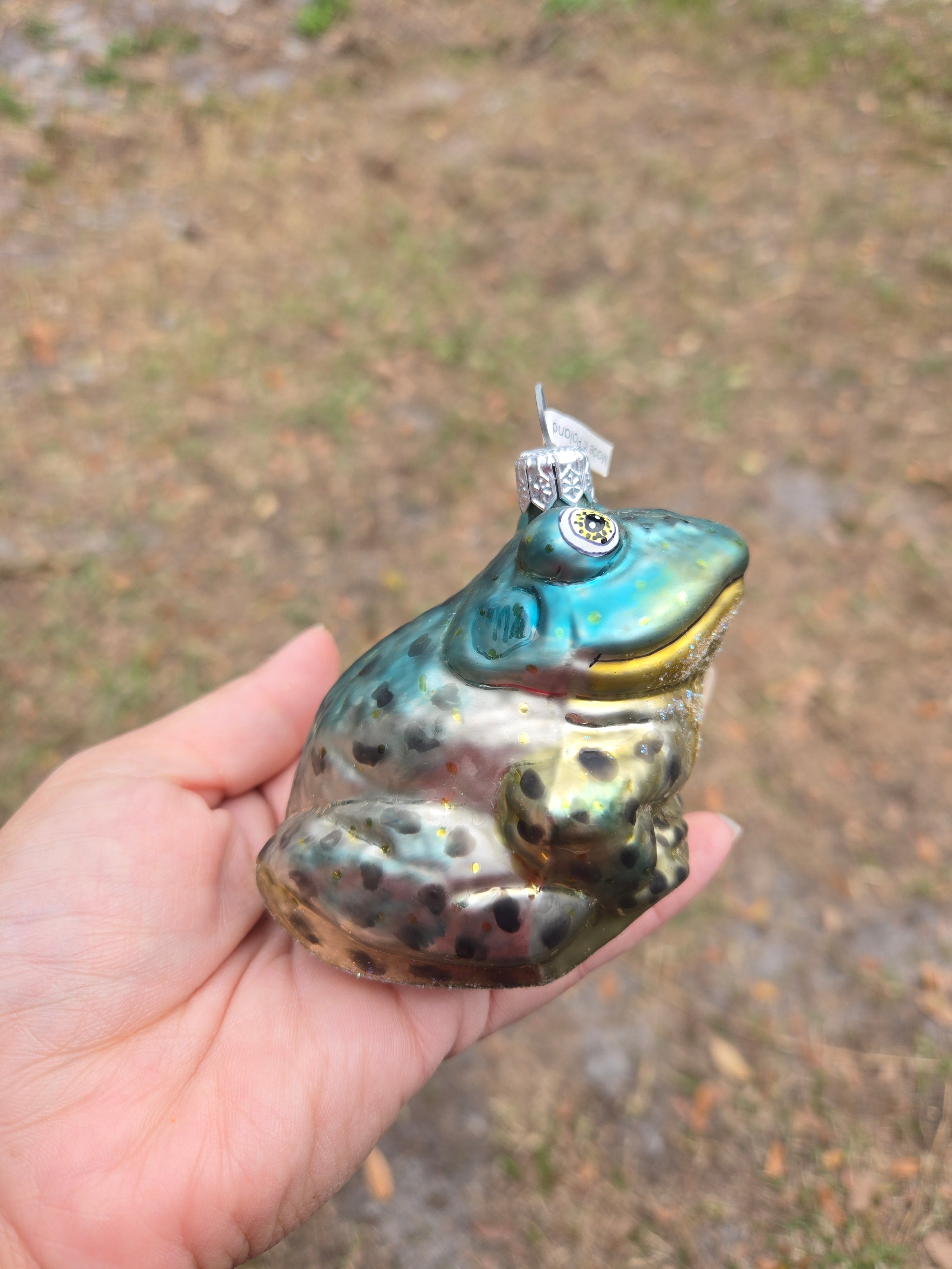 Christmas Toad - Large Hand Blown Glass