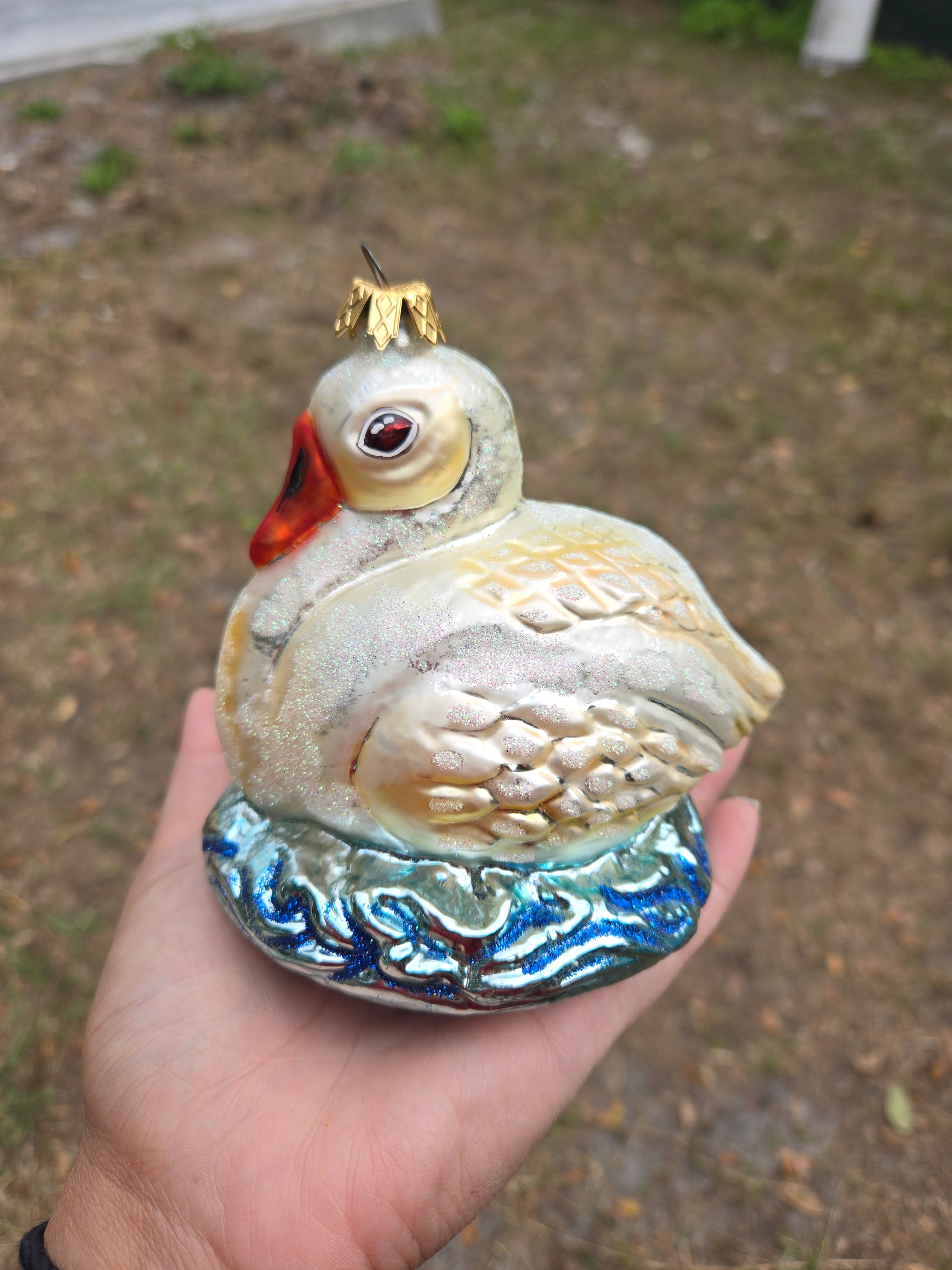 Extra Large Blown Glass Duck