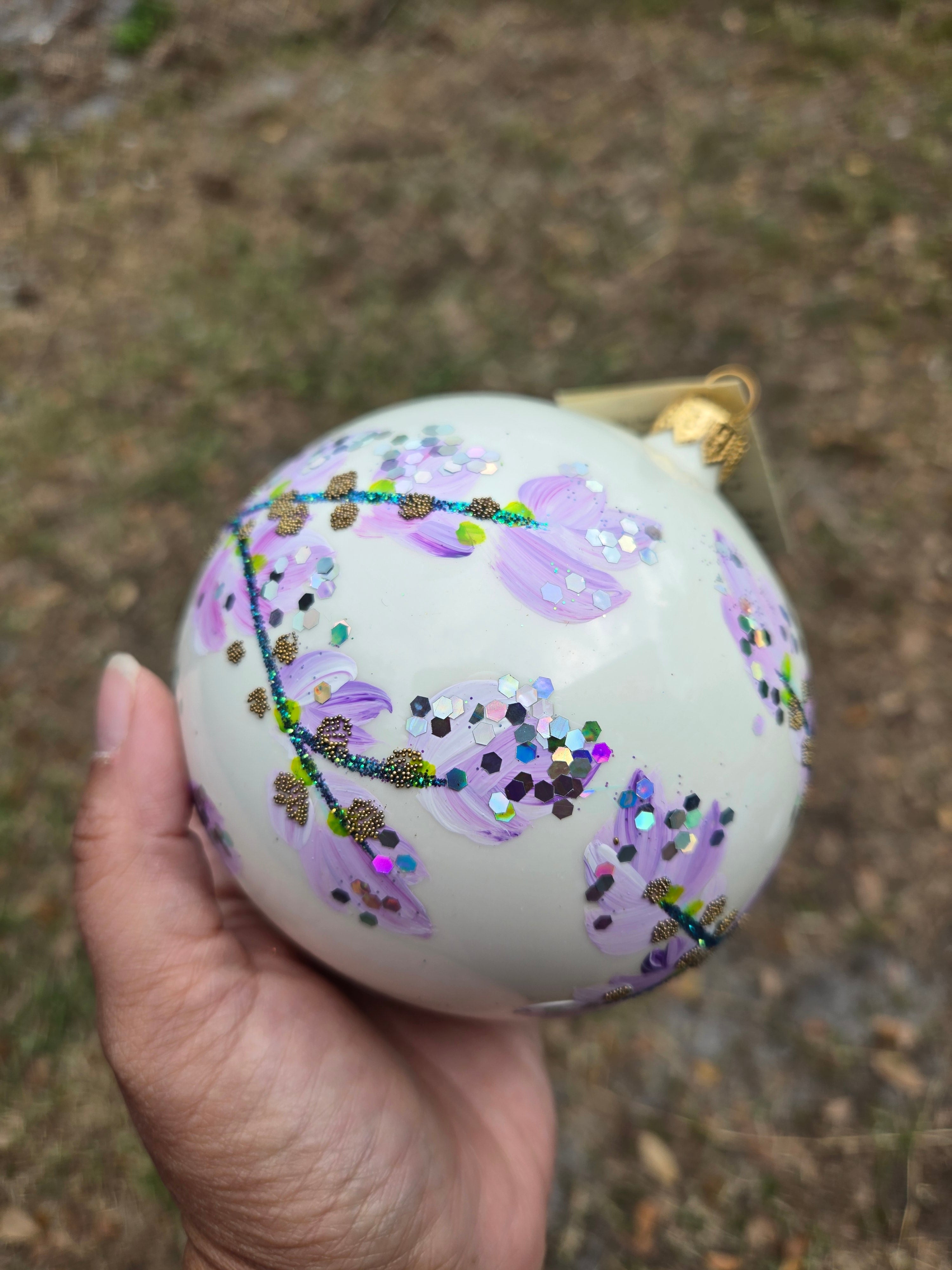 Blue Butterfly and Blossoms - Large